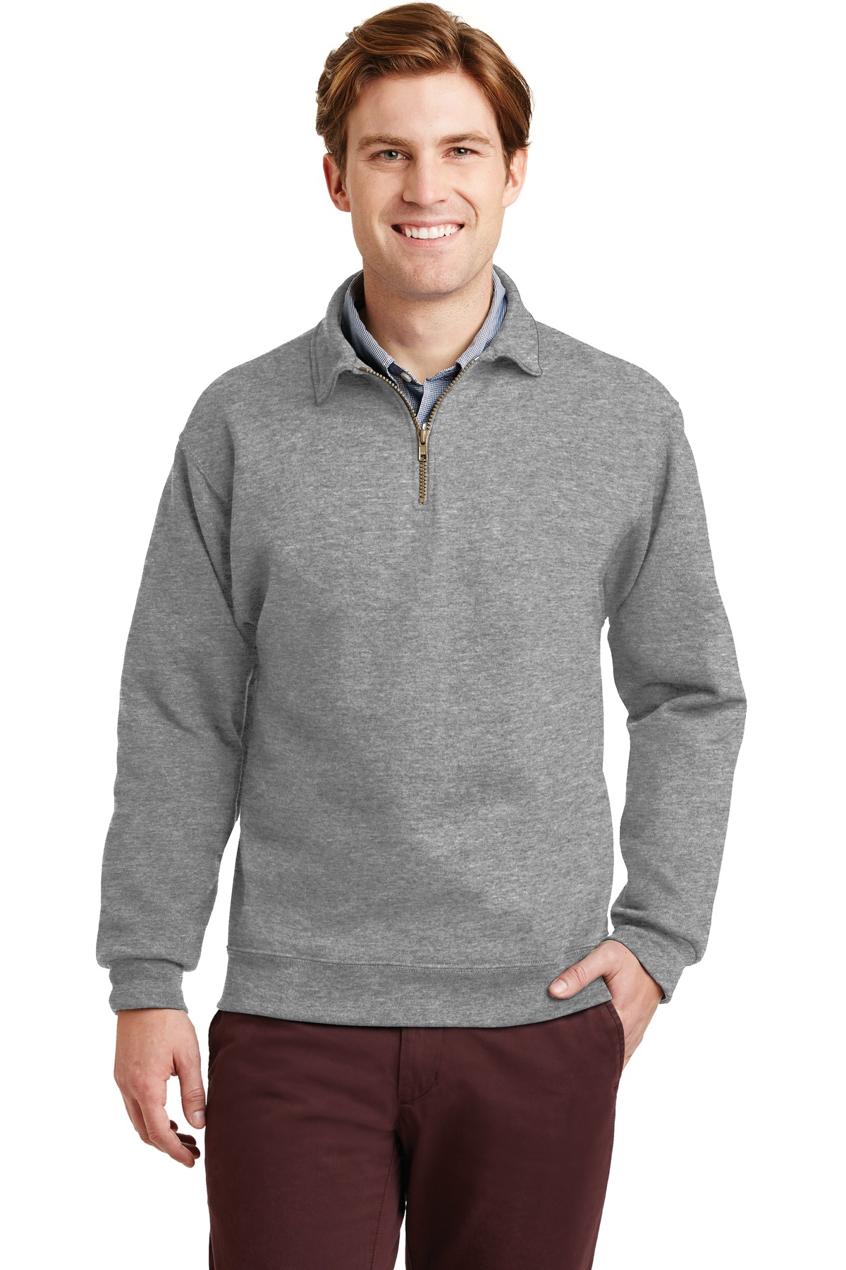Jerzees Super Sweats NuBlend - 1/4-Zip Sweatshirt with Cadet Collar. 4528M
