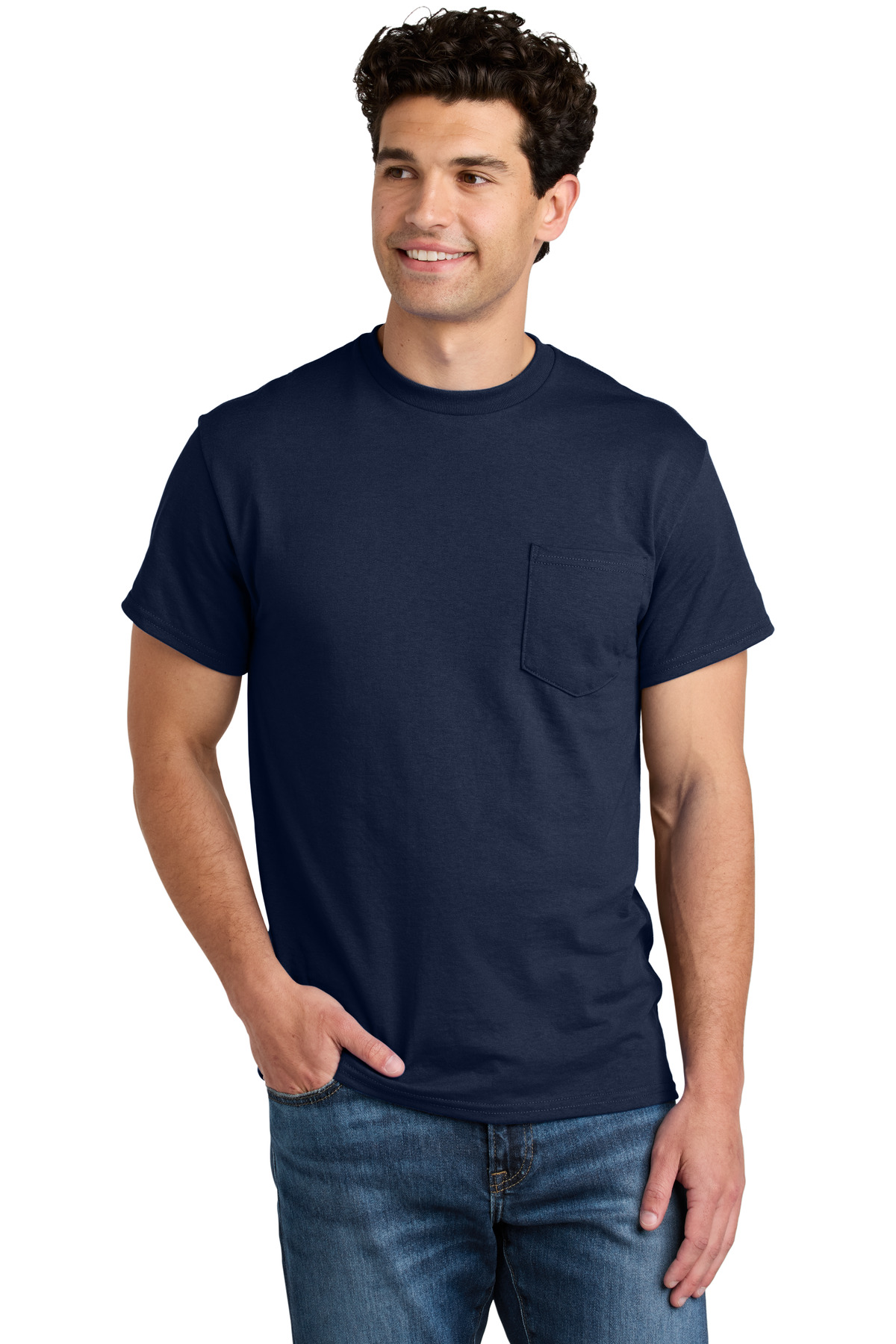 Gildan - DryBlend 50 Cotton/50 Poly Pocket T-Shirt. 8300