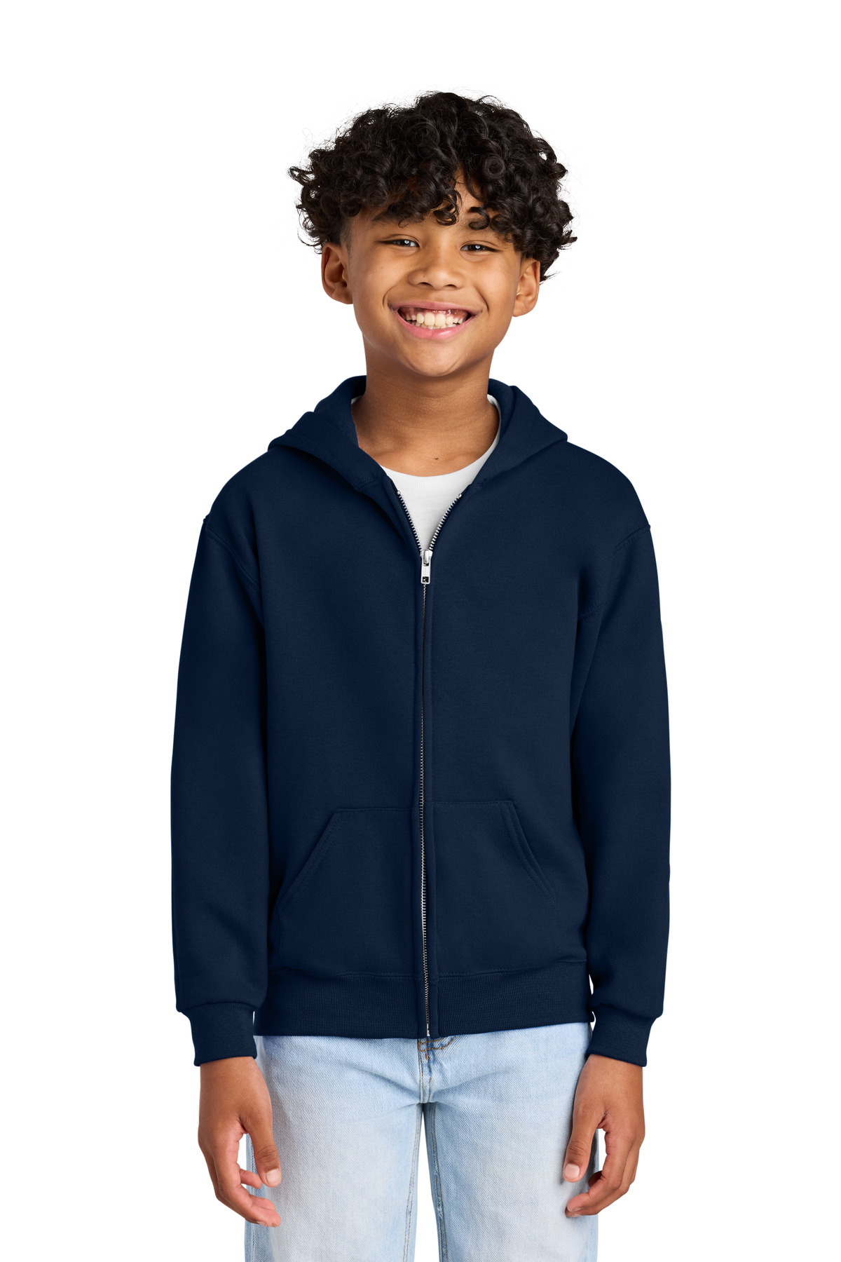 Jerzees - Youth NuBlend Full-Zip Hooded Sweatshirt.  993B