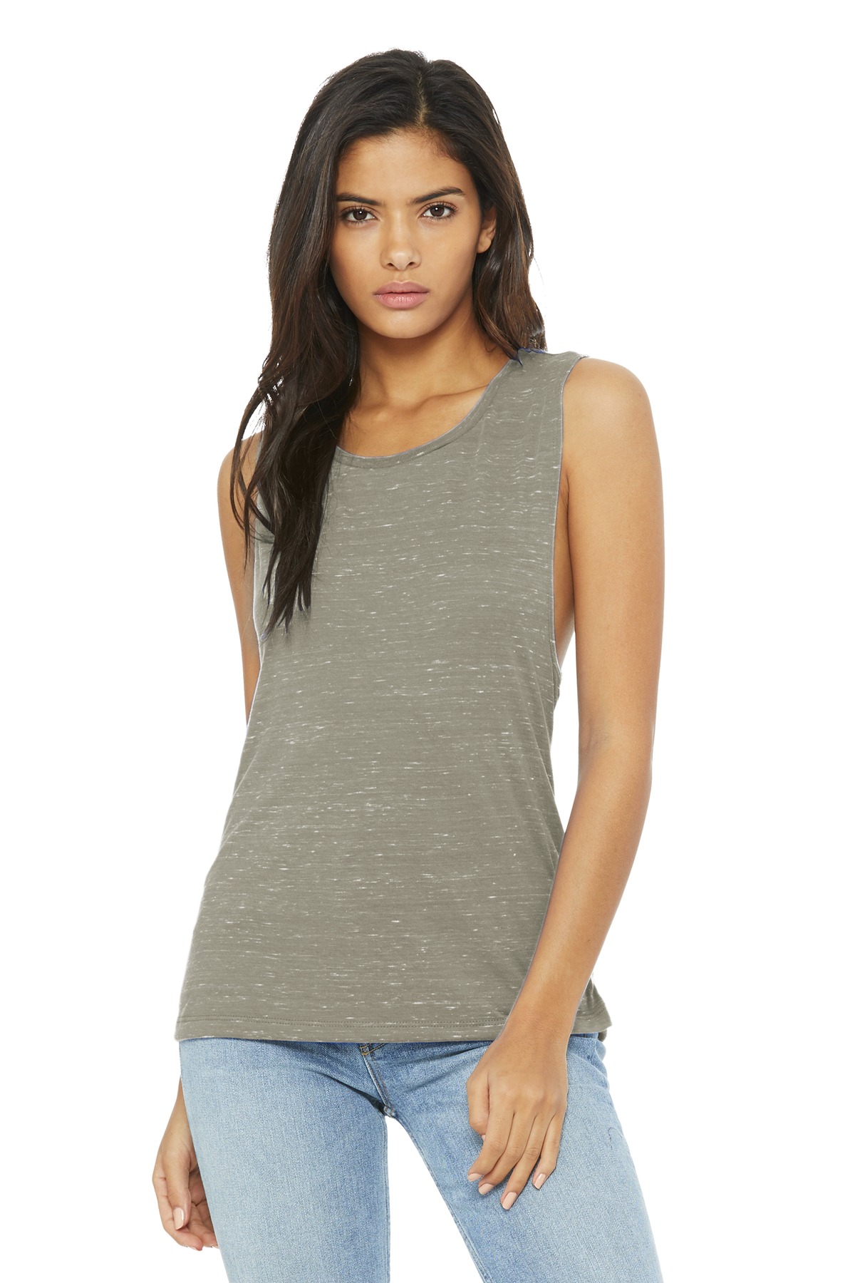 BELLA+CANVAS  Women's Flowy Scoop Muscle Tank. BC8803