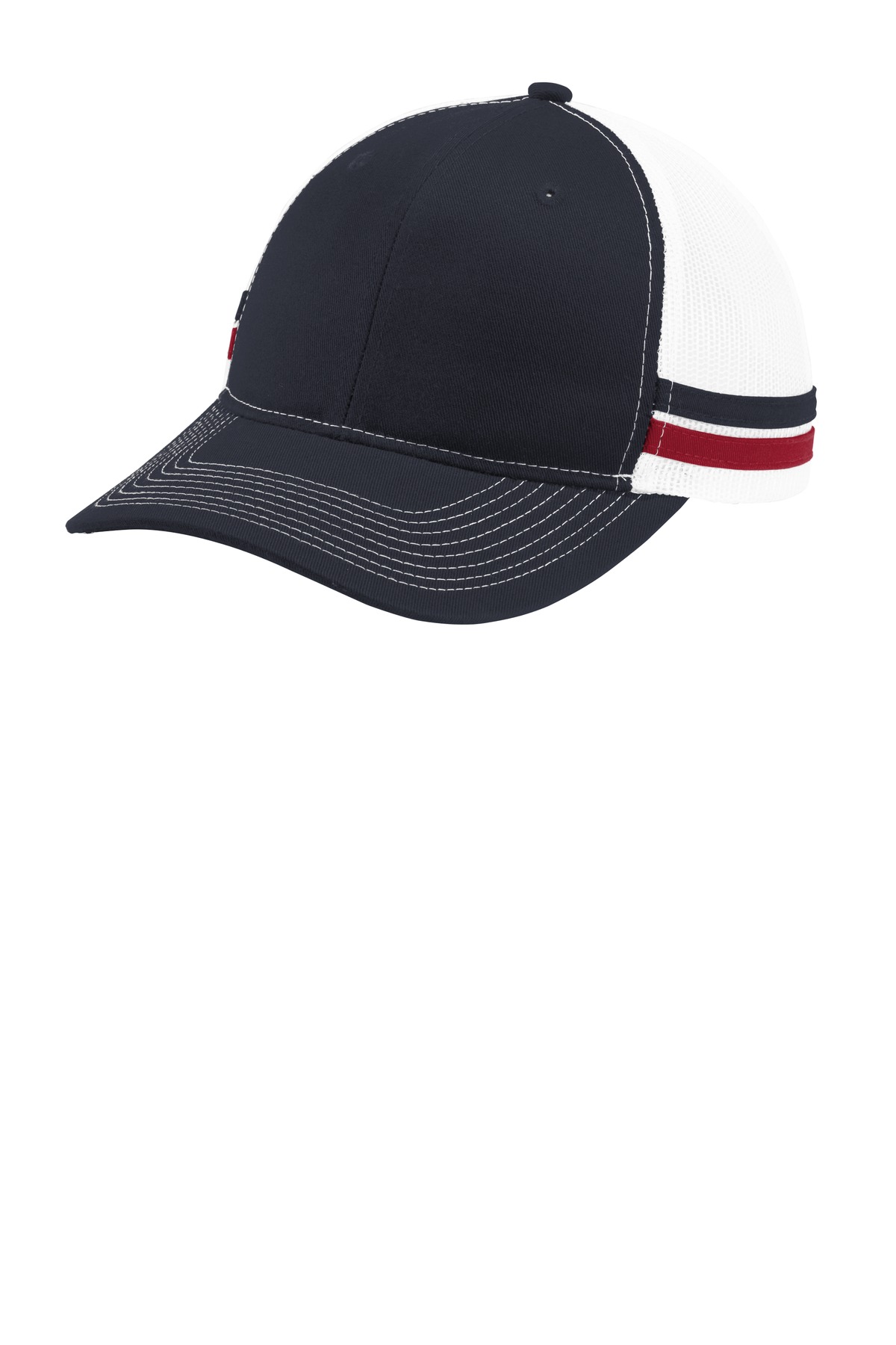 Port Authority Two-Stripe Snapback Trucker Cap. C113