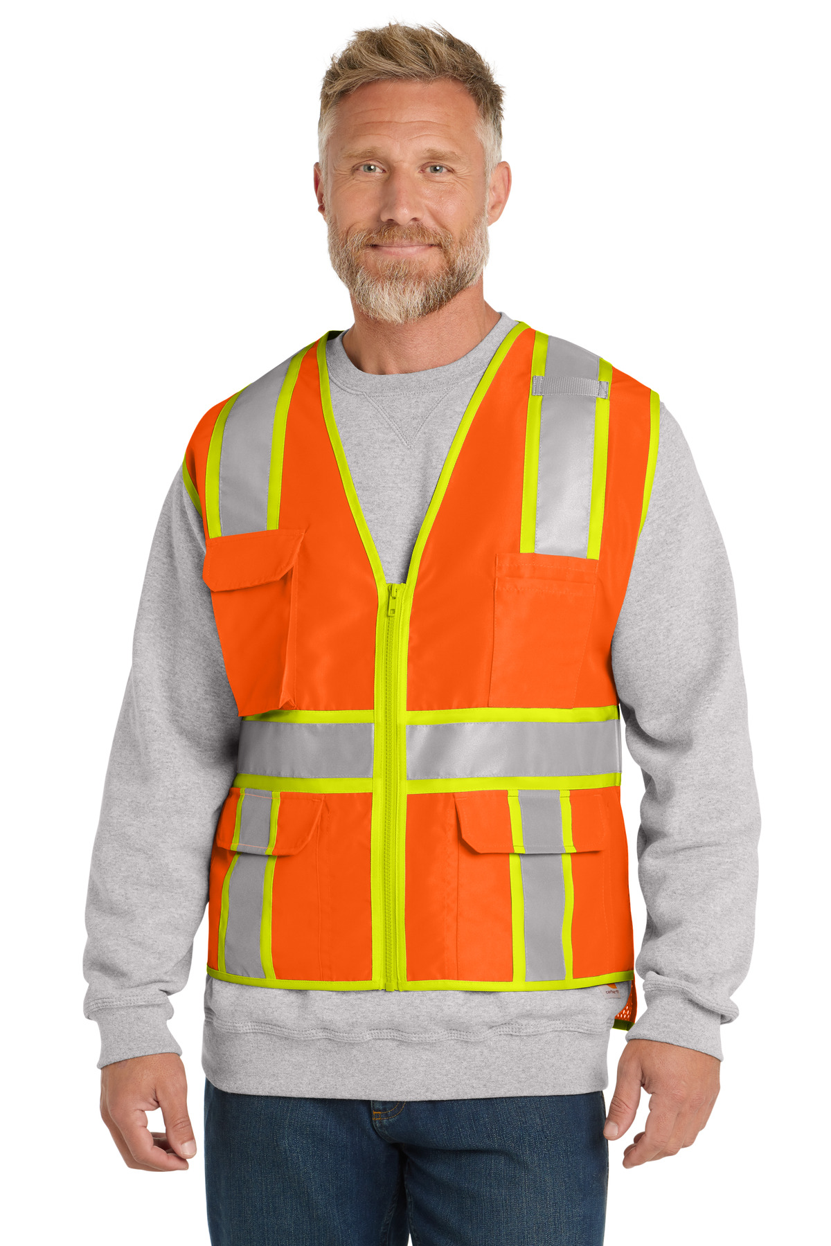 CornerStone ANSI 107 Class 2 Surveyor Zippered Two-Tone Vest. CSV105