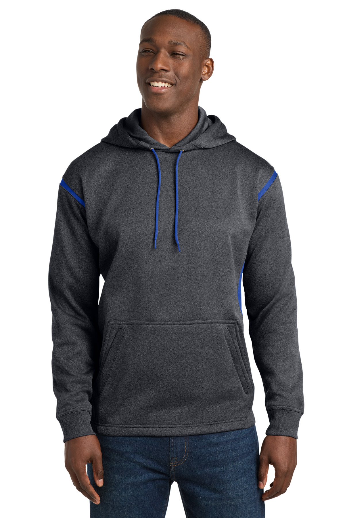 Sport-Tek Tech Fleece Colorblock Hooded Sweatshirt. F246