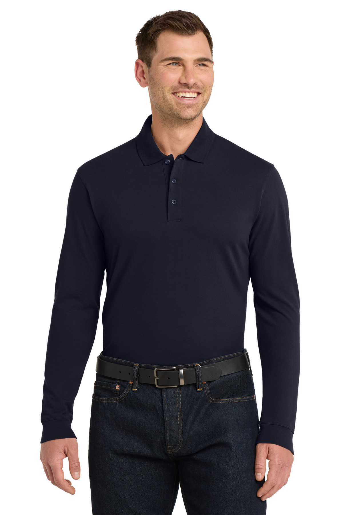 Port Authority EZCotton Long Sleeve Polo. K8000LS