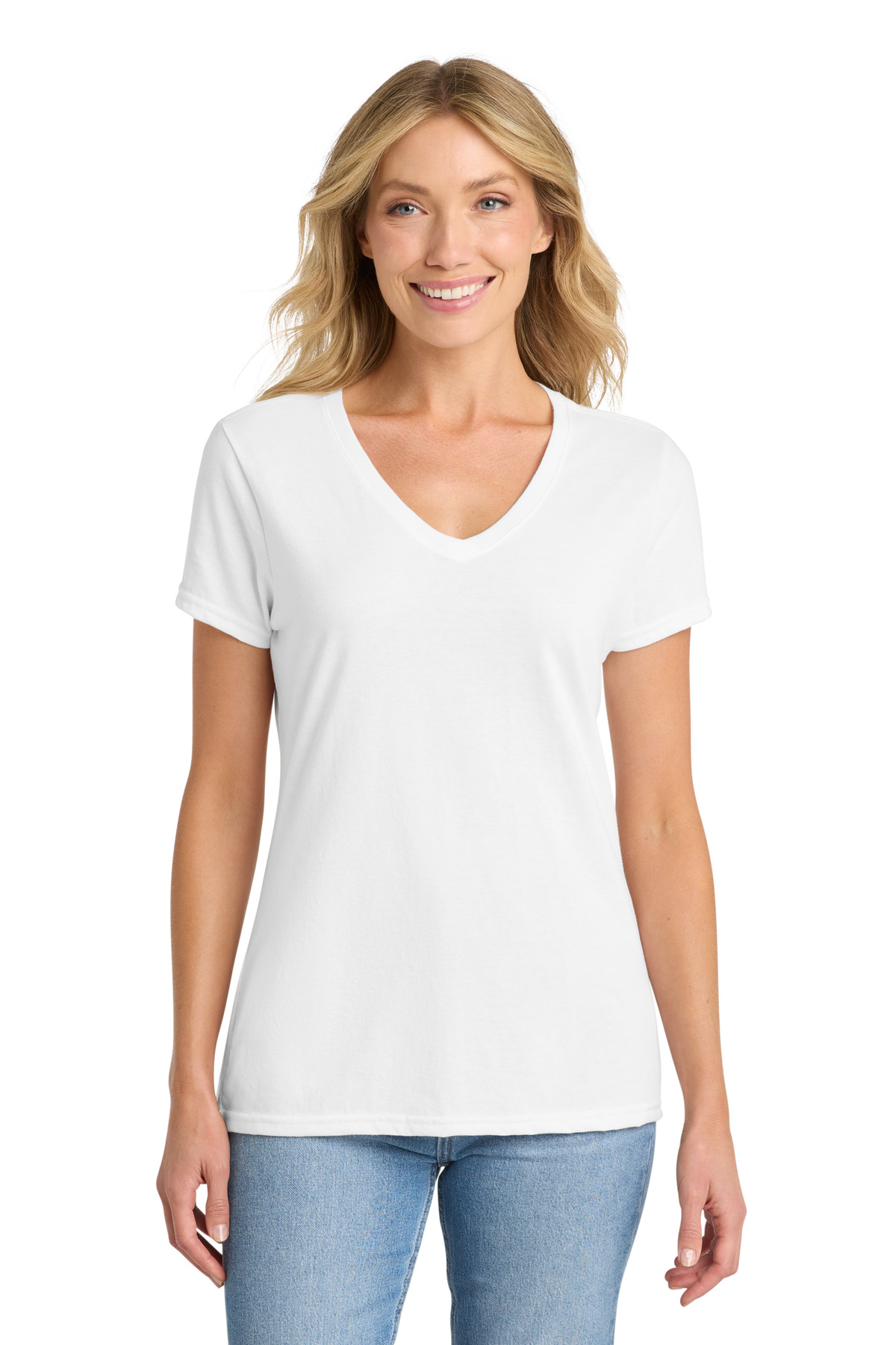 Port & Co Women's Fan Favorite Blend V-Neck Tee. LPC455V