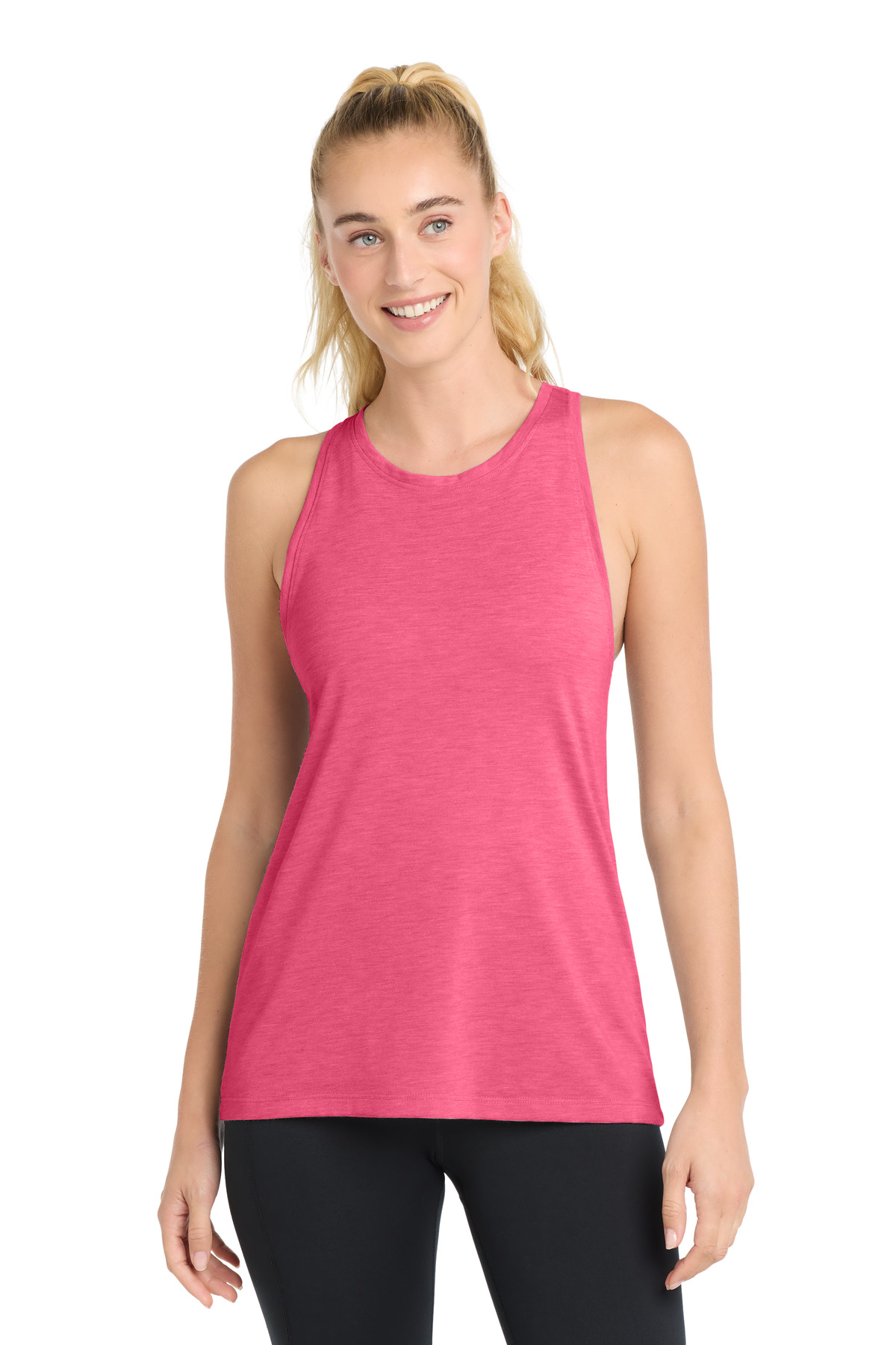 Sport-Tek  Women's PosiCharge  Tri-Blend Wicking Tank. LST402