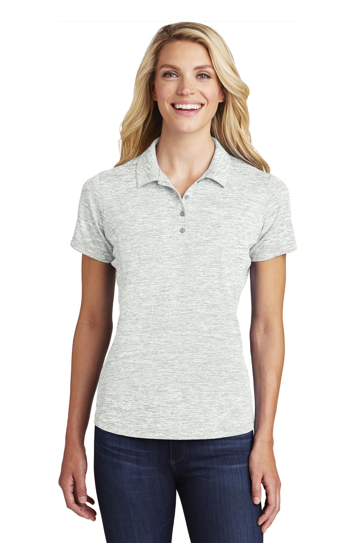 Sport-Tek  Women's PosiCharge  Electric Heather Polo. LST590