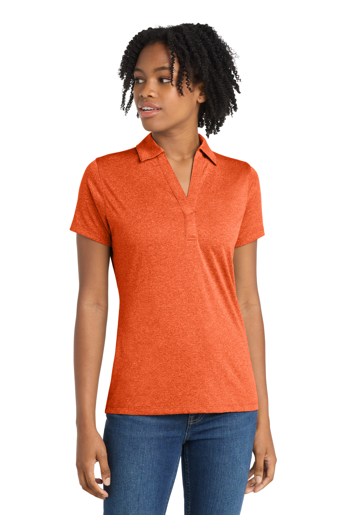 Sport-Tek Women's Heather Contender Polo. LST660
