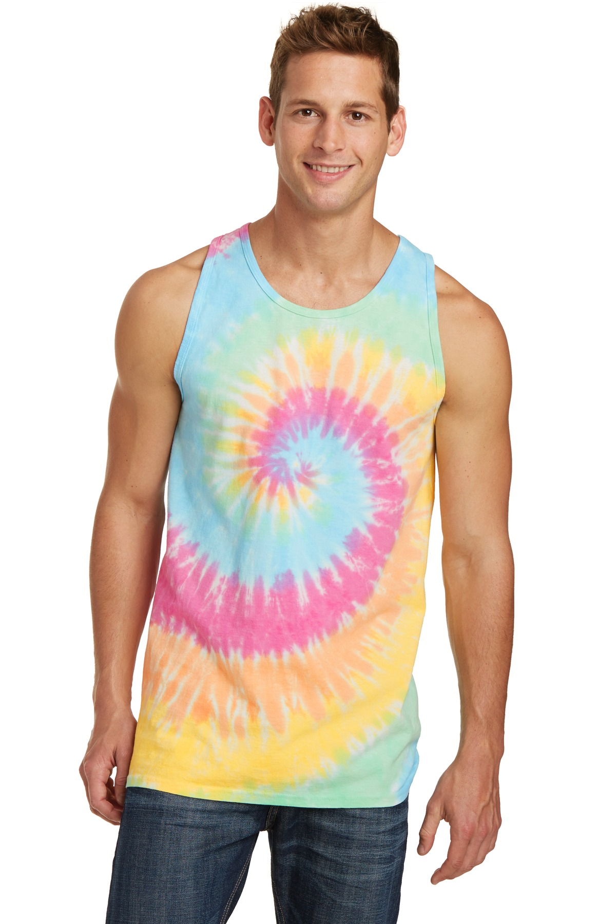 Port & Co Tie-Dye Tank Top.  PC147TT