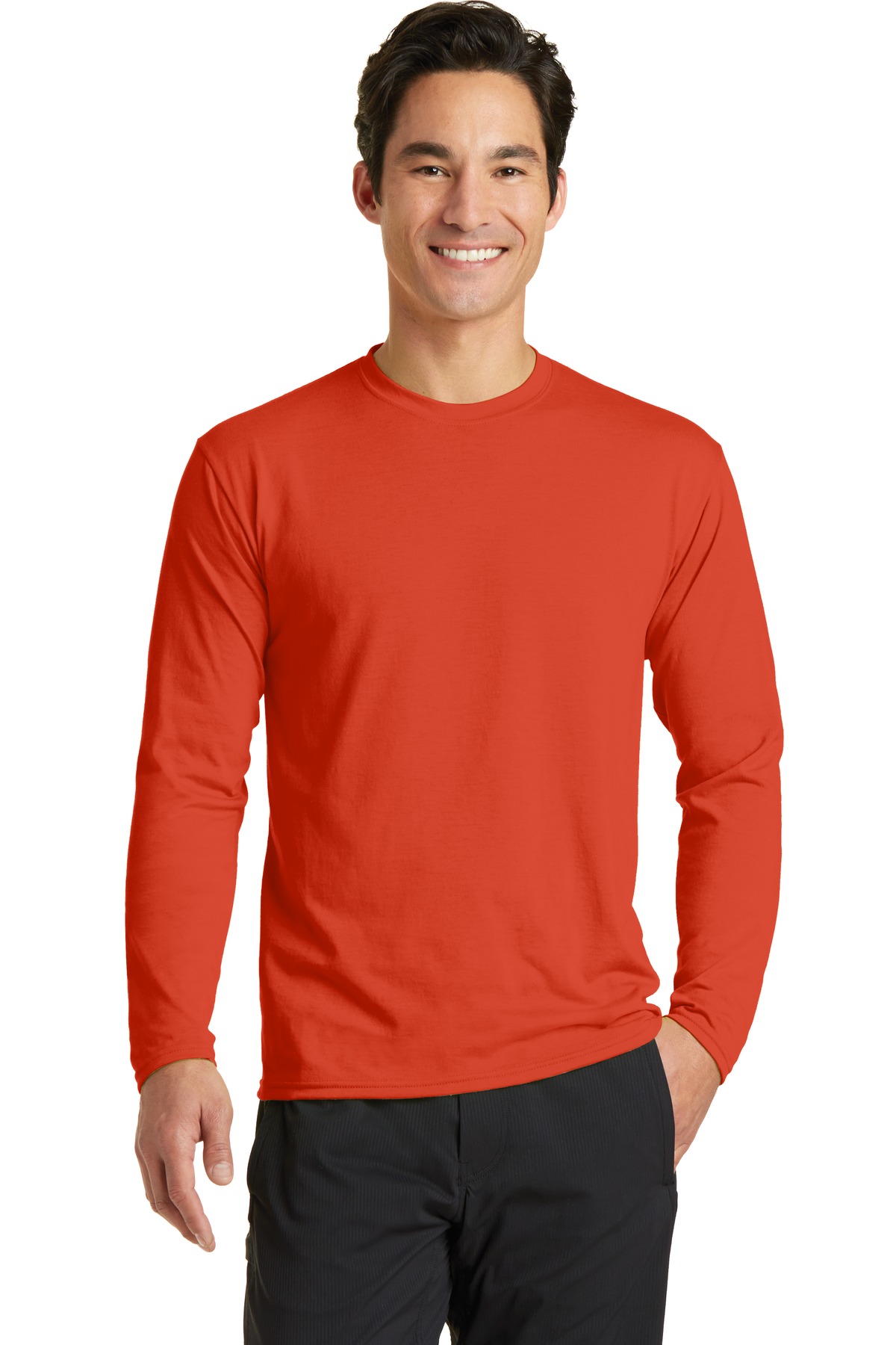 Port & Co Long Sleeve Performance Blend Tee. PC381LS