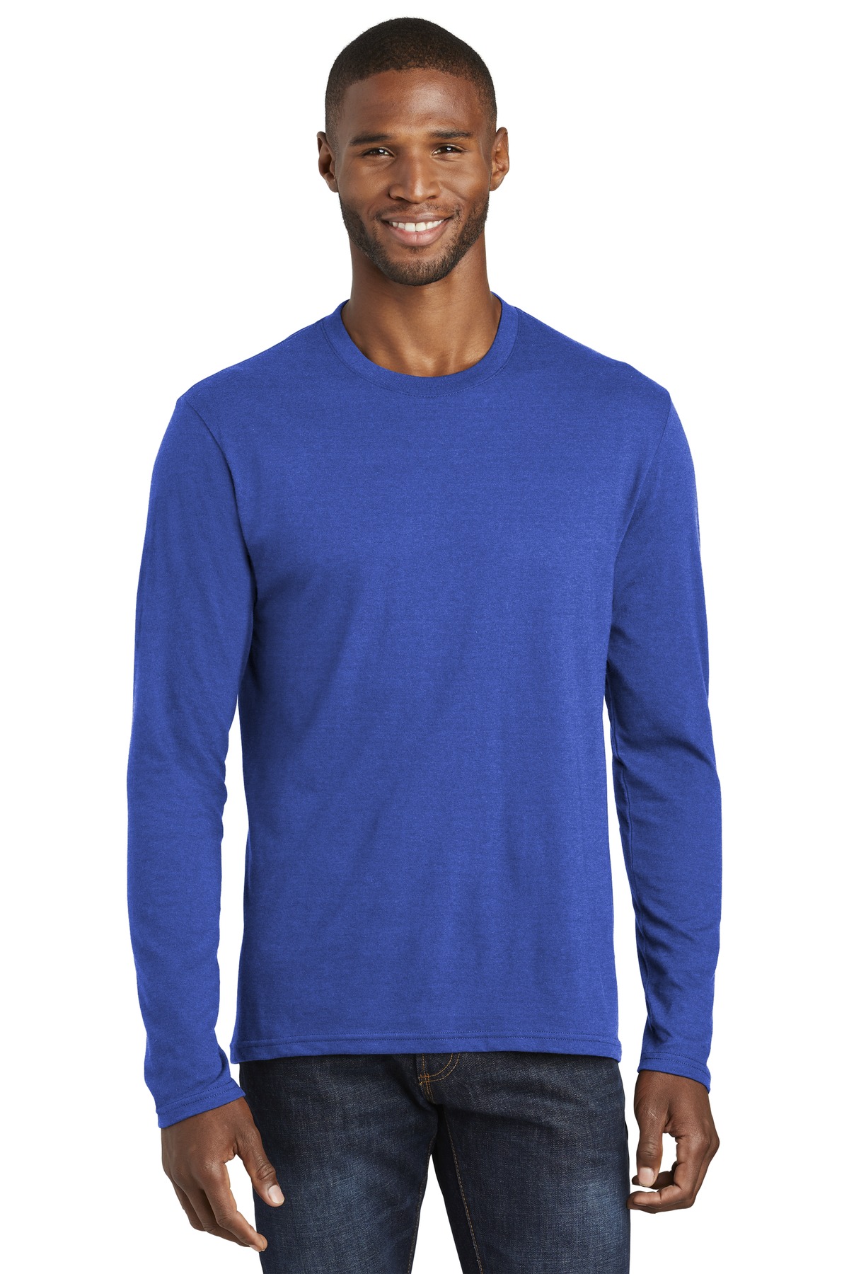 Port & Co Long Sleeve Fan Favorite  Blend Tee. PC455LS