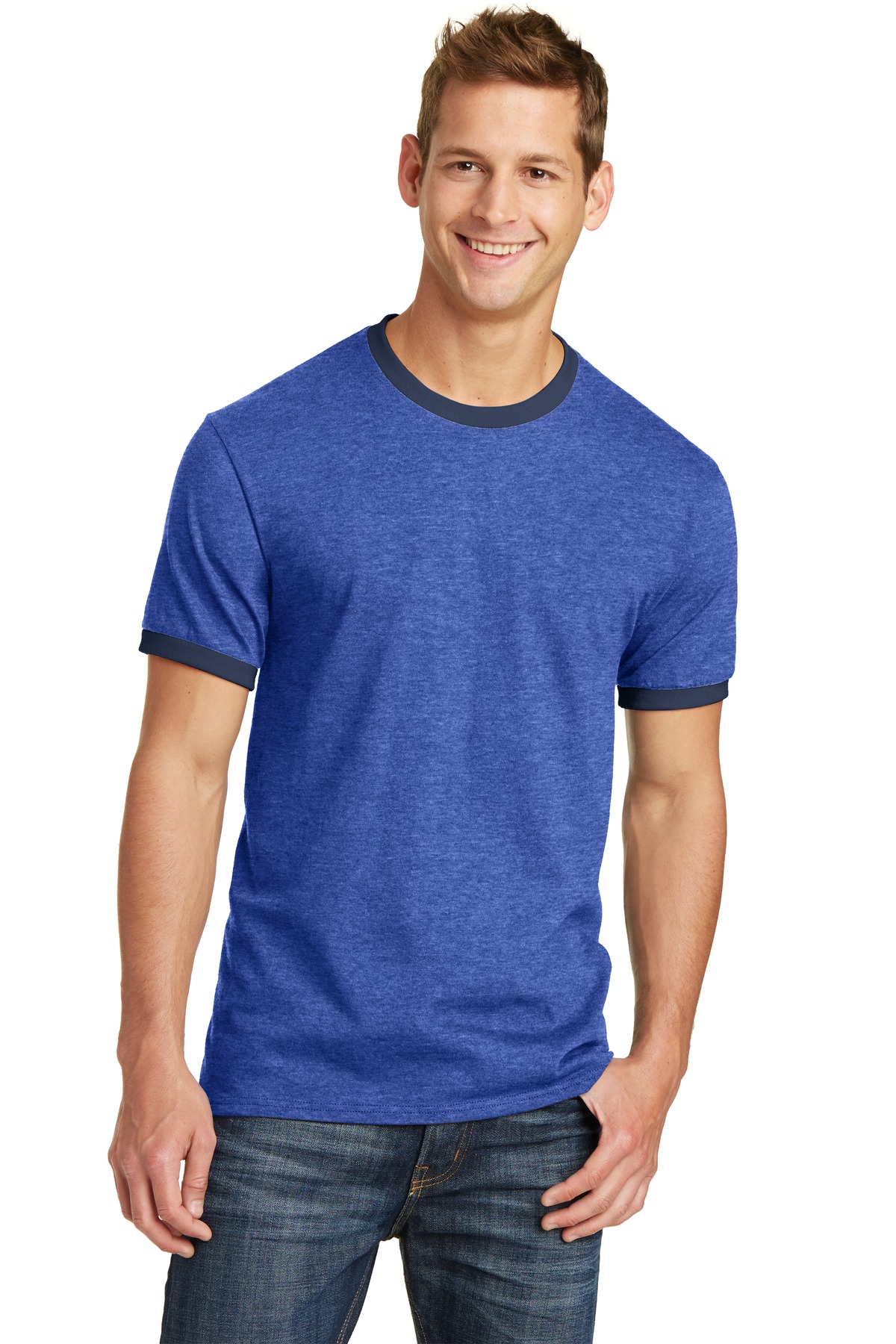 Port & Co Core Cotton Ringer Tee.  PC54R