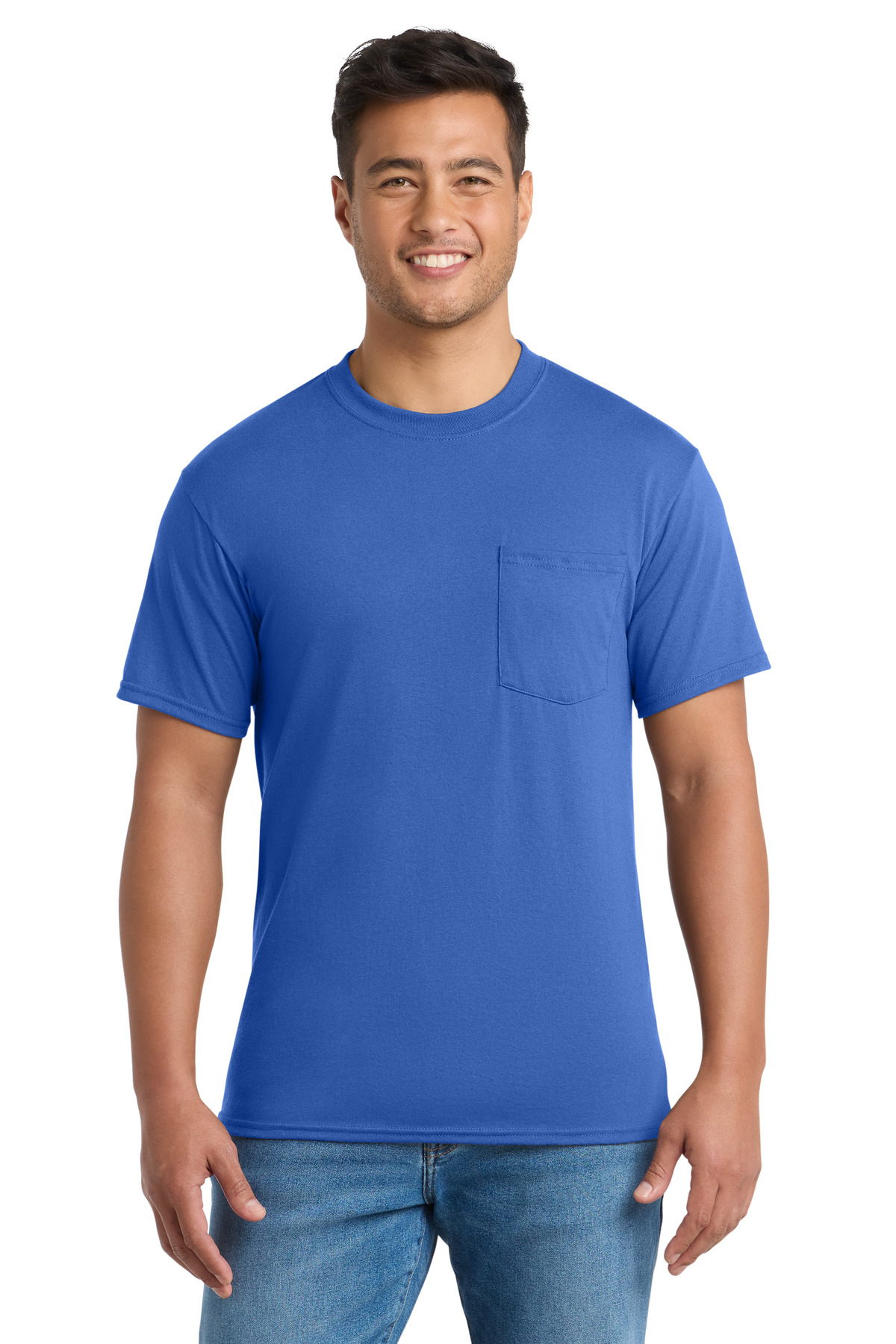 Port & Co Tall Core Blend Pocket Tee. PC55PT