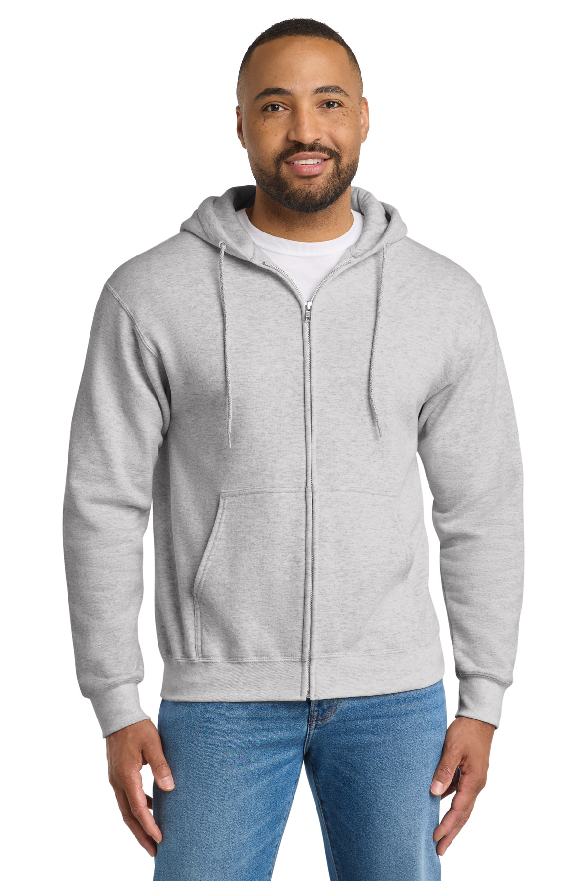 Port & Co Tall Essential Fleece Full-Zip Hooded Sweatshirt. PC90ZHT
