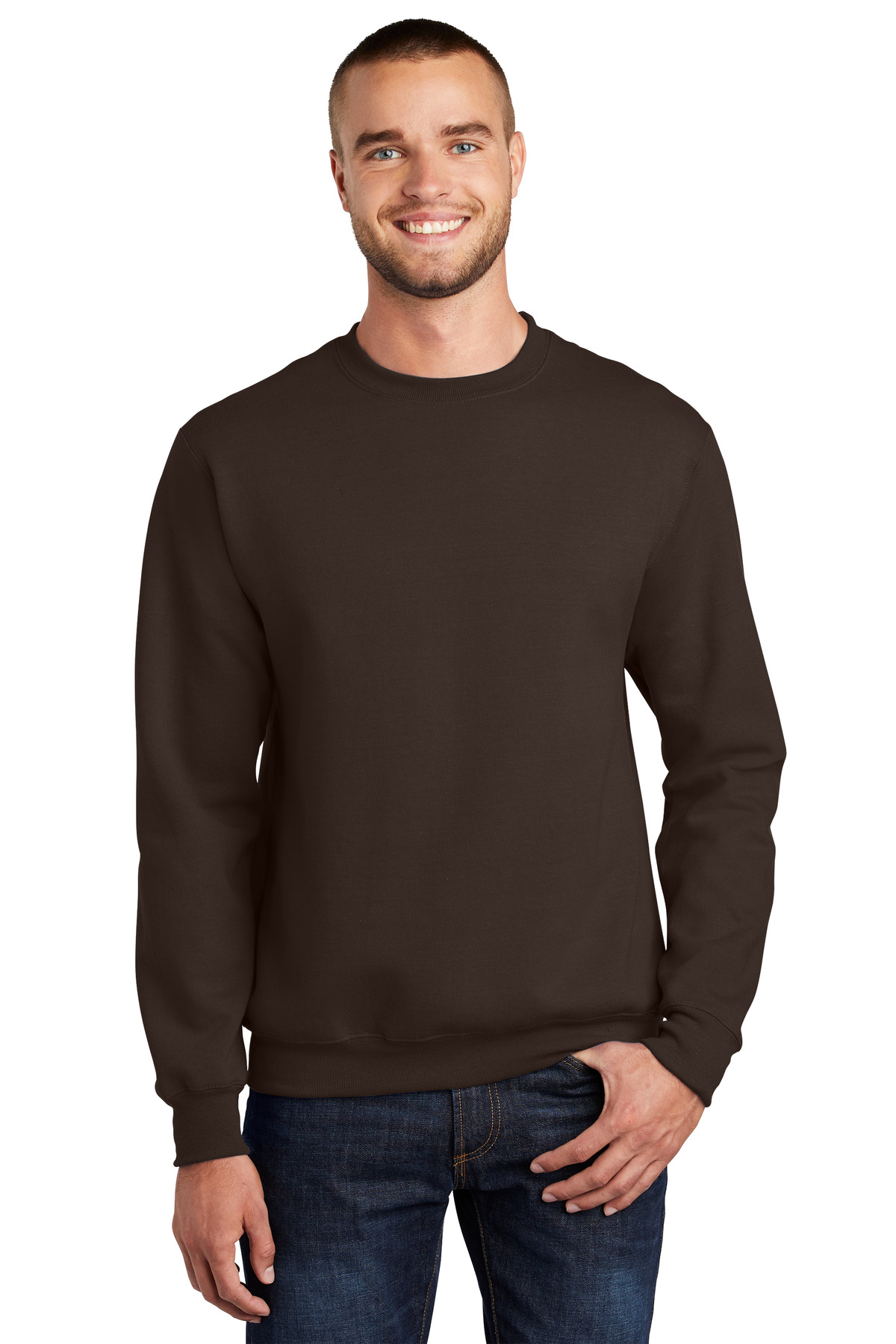 Port & Co Essential Fleece Crewneck Sweatshirt.  PC90