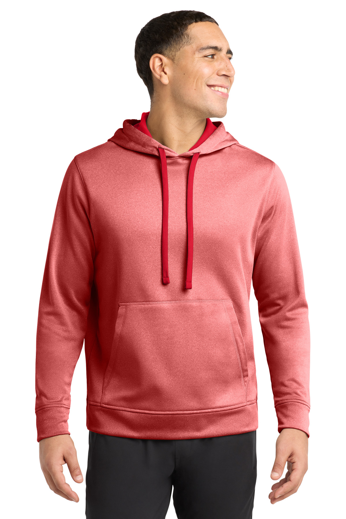 Sport-Tek  PosiCharge  Sport-Wick  Heather Fleece Hooded Pullover. ST264