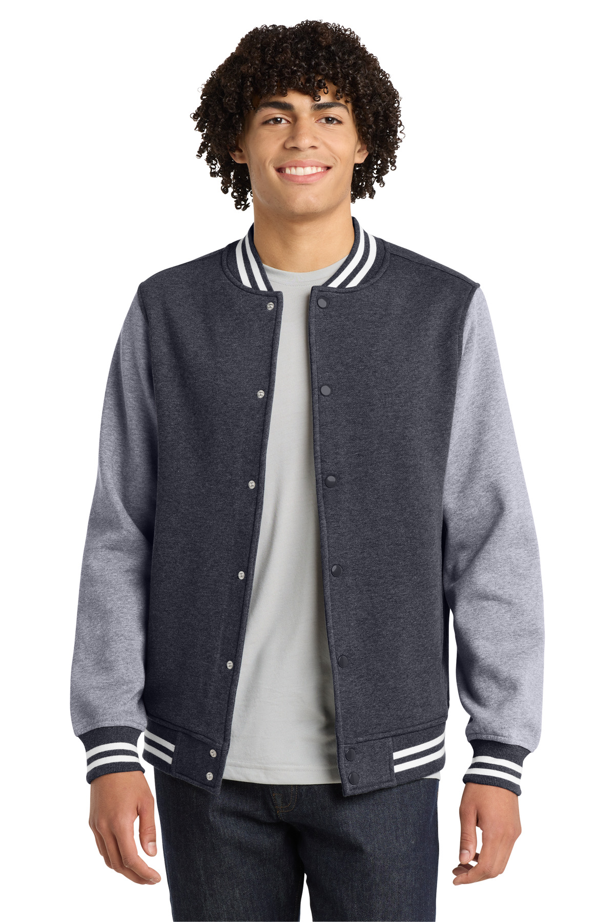 Sport-Tek Fleece Letterman Jacket. ST270