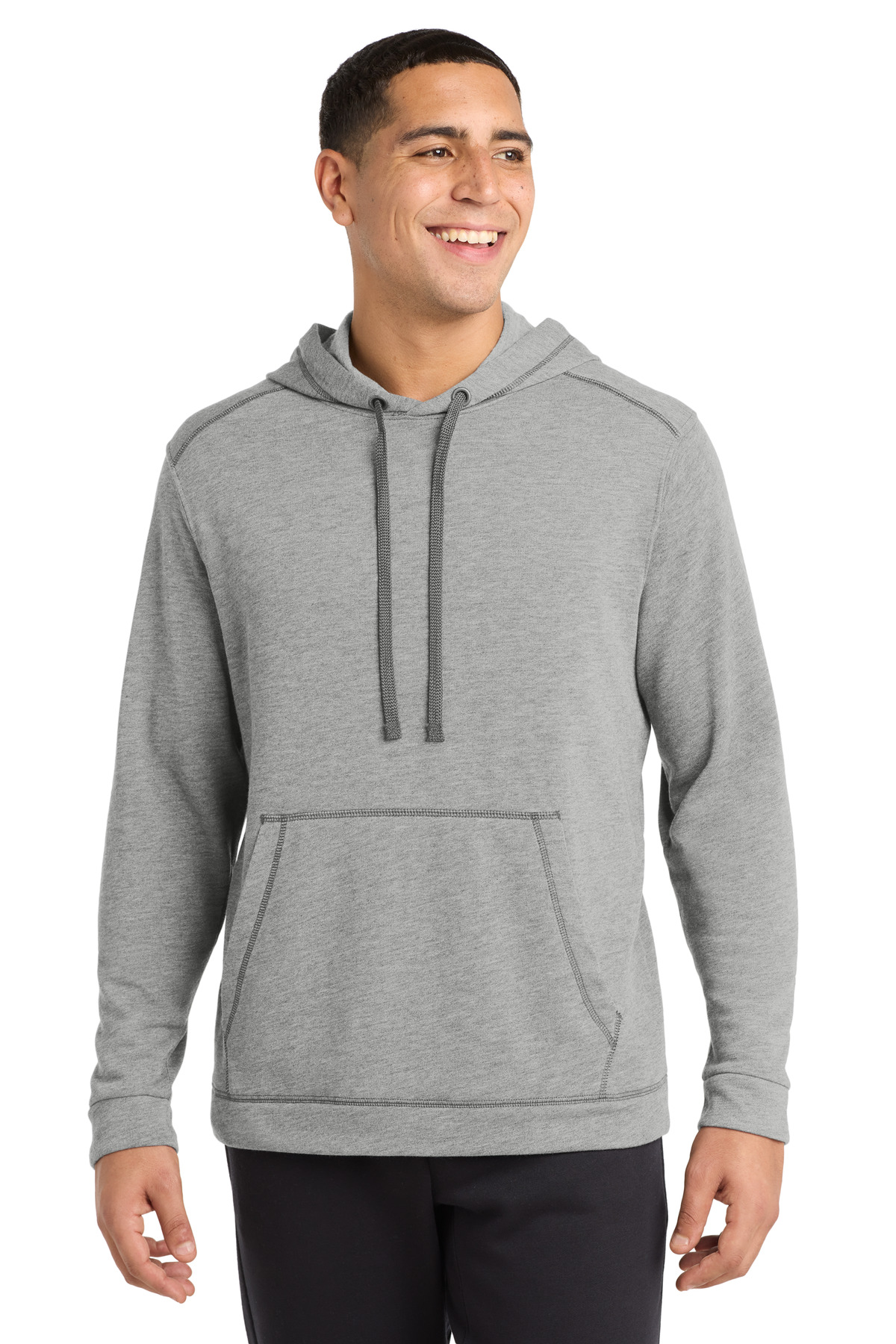 Sport-Tek  PosiCharge  Tri-Blend Wicking Fleece Hooded Pullover. ST296