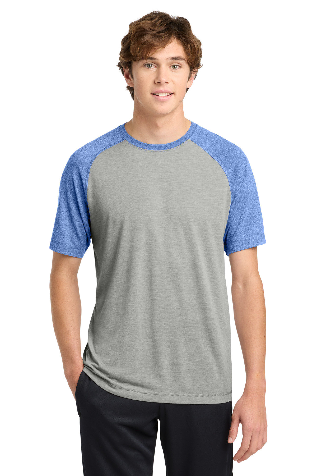 Sport-Tek  PosiCharge  Tri-Blend Wicking Raglan Tee. ST400