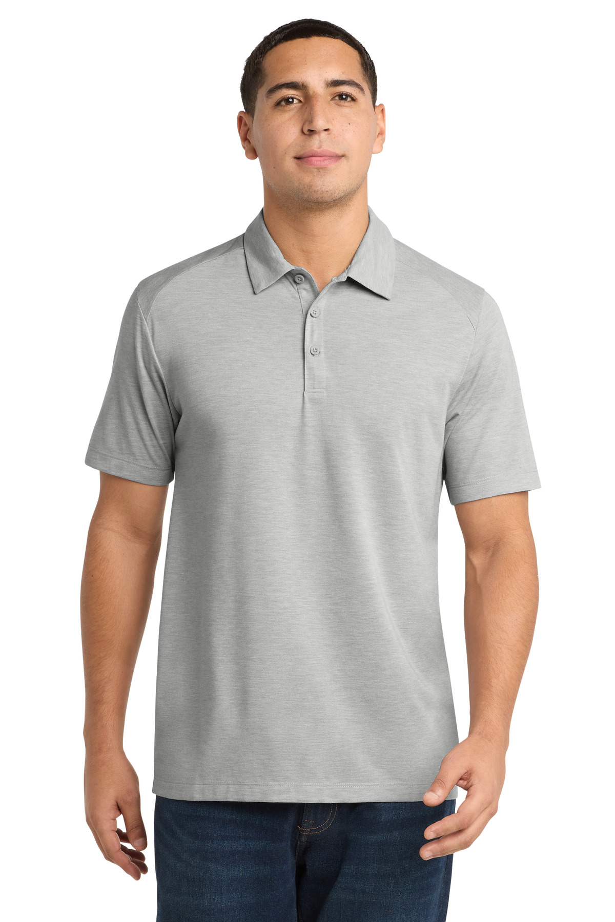 Sport-Tek  PosiCharge  Tri-Blend Wicking Polo. ST405
