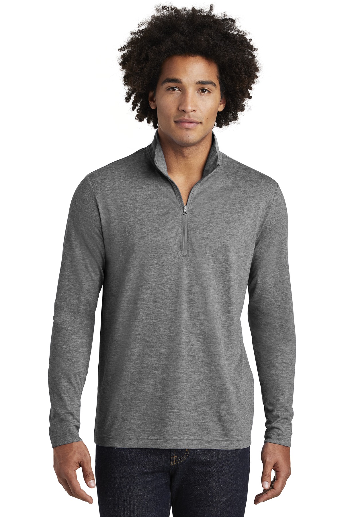 Sport-Tek  PosiCharge  Tri-Blend Wicking 1/4-Zip Pullover. ST407