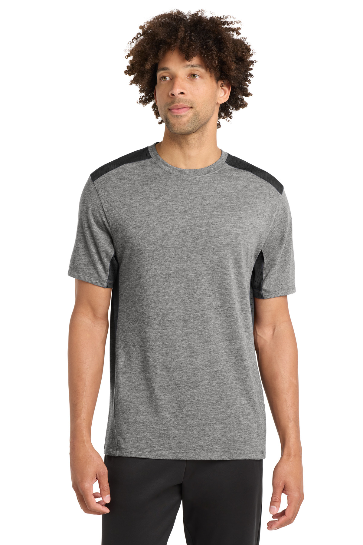 Sport-Tek  PosiCharge  Tri-Blend Wicking Draft Tee. ST410
