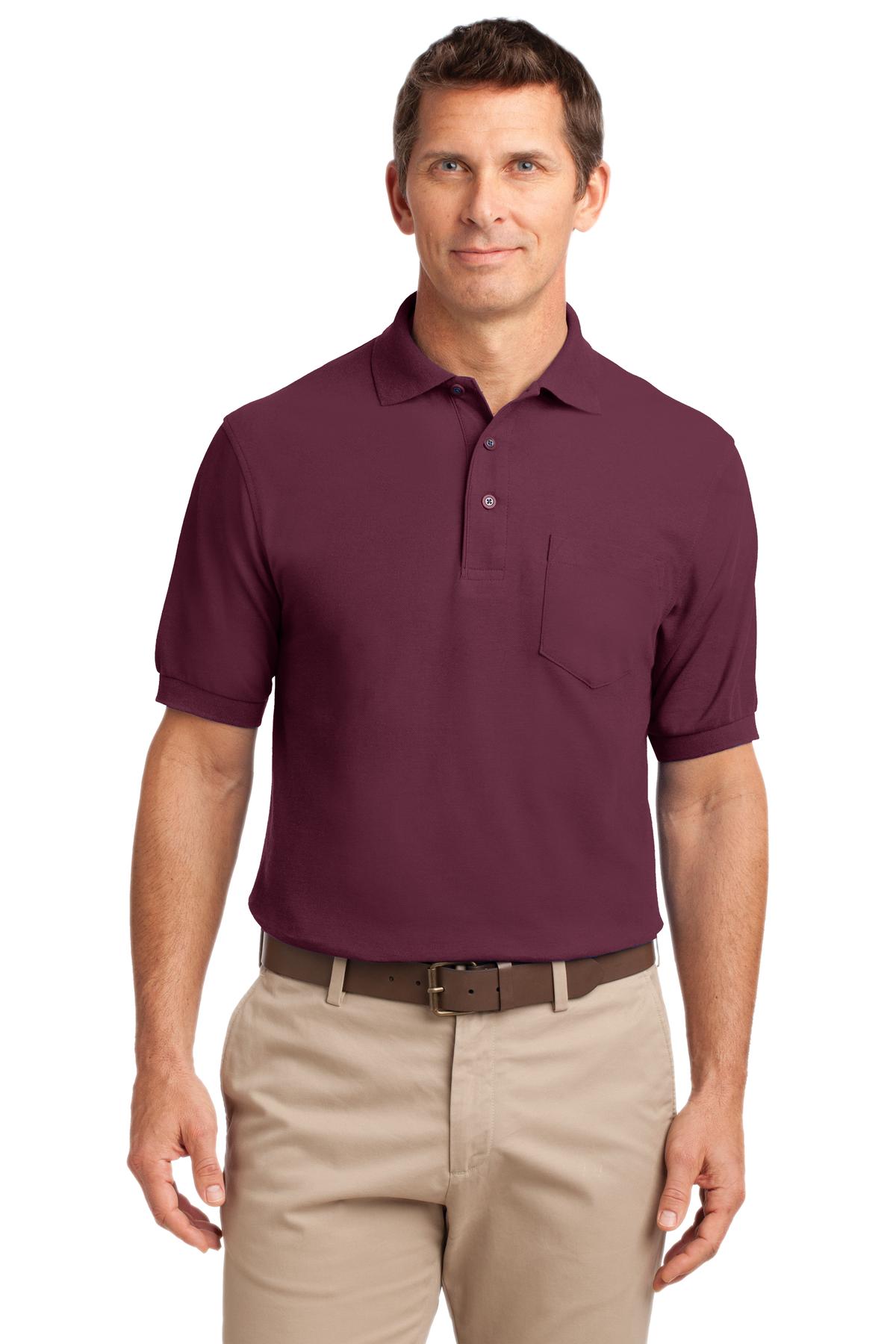 Port Authority Tall Silk Touch Polo with Pocket. TLK500P
