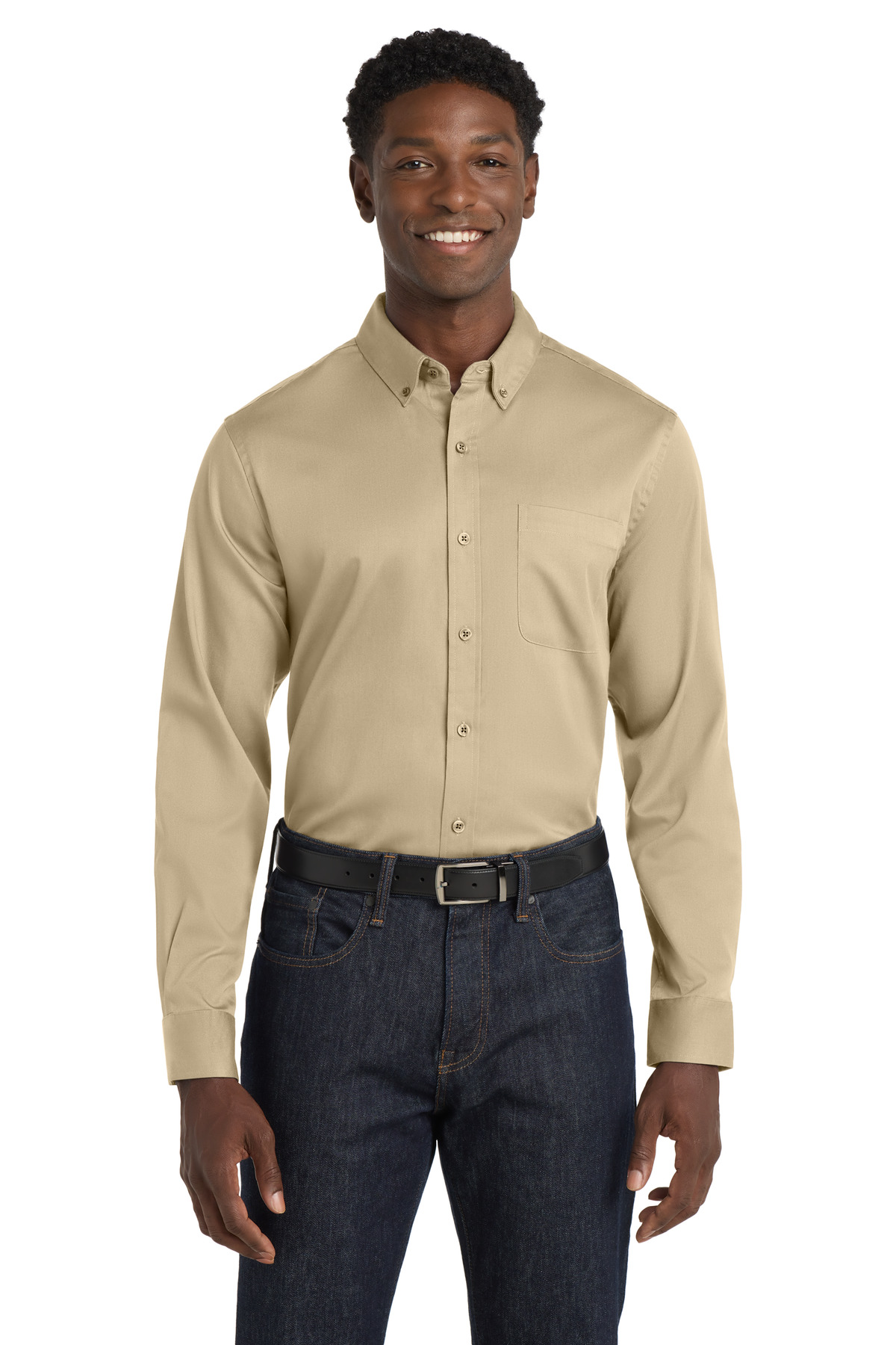 Port Authority Long Sleeve SuperPro React Twill Shirt. W808