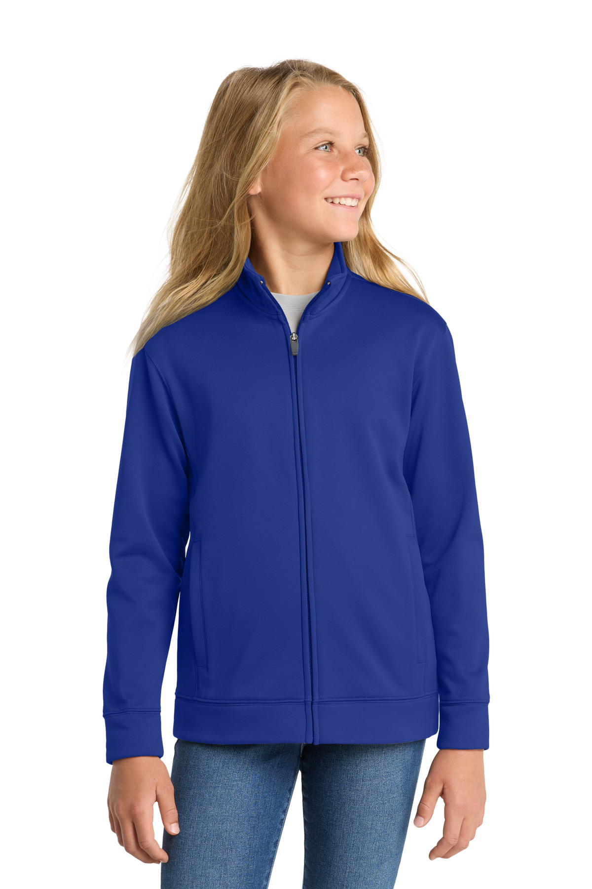 Sport-Tek Youth Sport-Wick Fleece Full-Zip Jacket. YST241