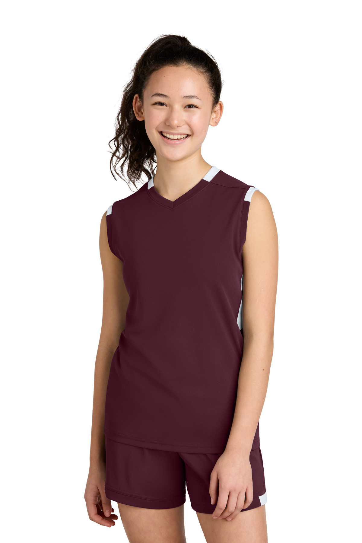 Sport-Tek Youth Club Sleeveless V-Neck YST441