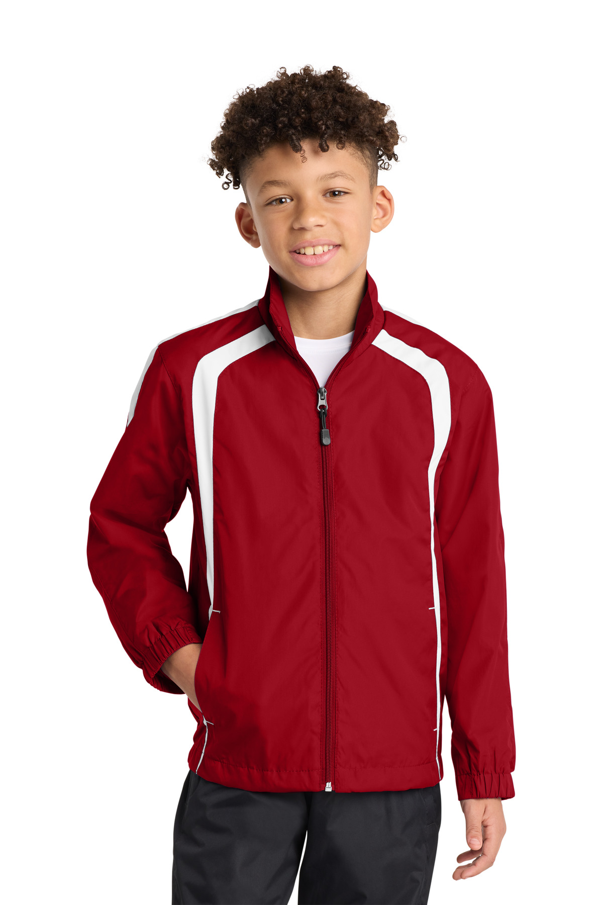 Sport-Tek Youth Colorblock Raglan Jacket. YST60